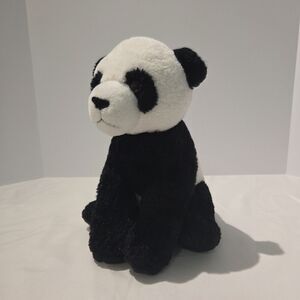 Fiesta Sitting Black White Panda plush 12"